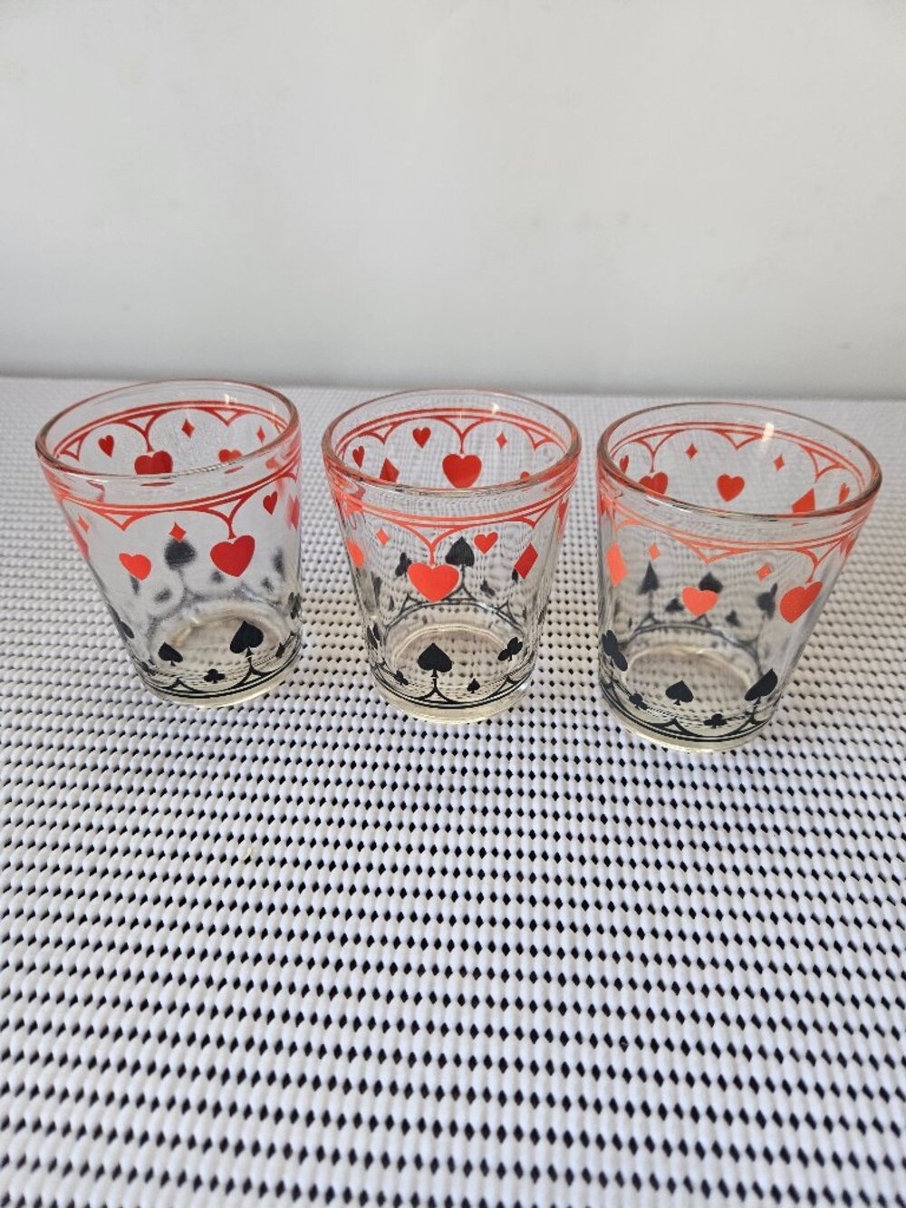 Vintage Schwartz &Sons Mustard Glasses Set of 3  (G5)